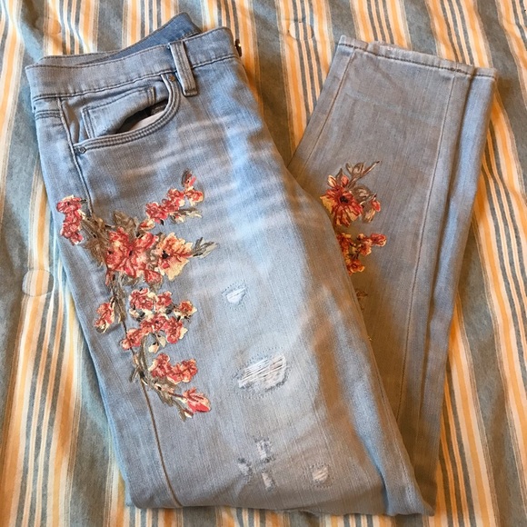 White House Black Market Denim - WHBM embroidered jeans